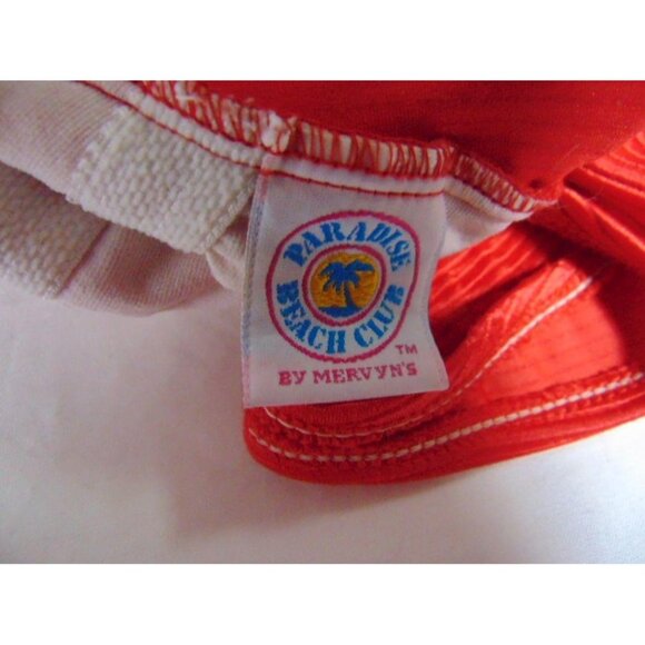 Vintage 80s Paradise Beach Club Red Swimsuit US 10 High Thigh Low Back Mervyns - Picture 7 of 9
